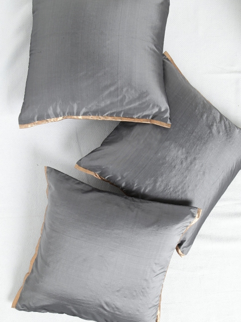 

ANS Grey Set of 3 16'' x 16'' Square Cushion Covers
