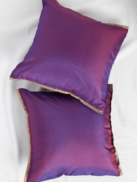 

ANS Purple Dual-Toned Set of 2 16'' x 16'' Square Cushion Covers