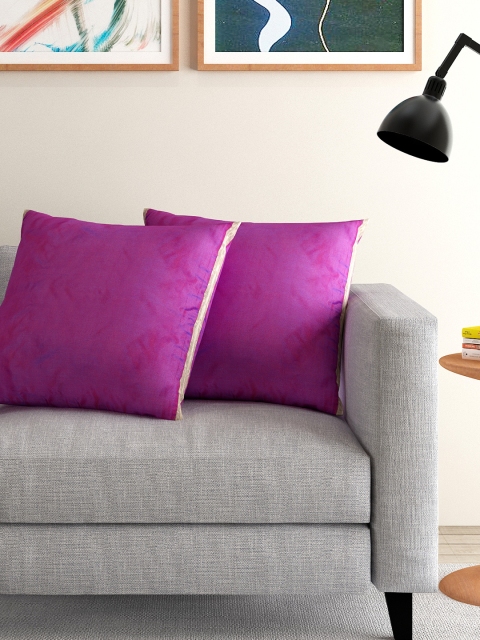 

ANS Purple Dual-Toned Set of 2 16'' x 16'' Square Cushion Covers