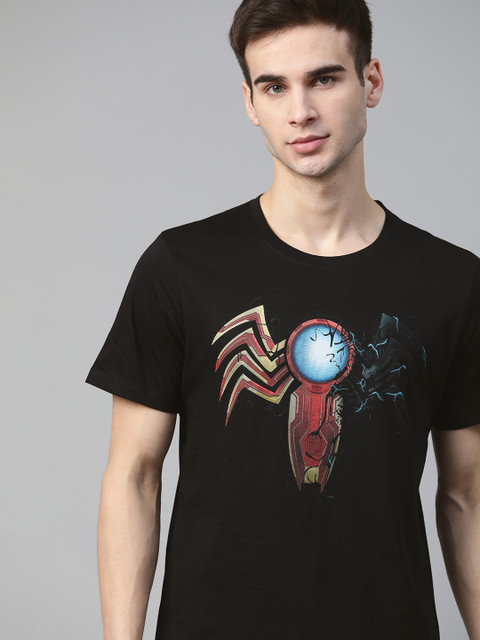 

Kook N Keech Marvel Men Black Red Pure Cotton T-shirt