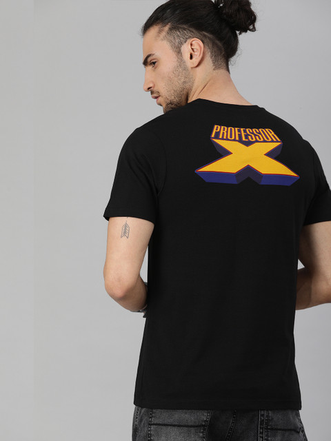 

Kook N Keech Marvel Men Black X-Men Back Printed Pure Cotton T-shirt
