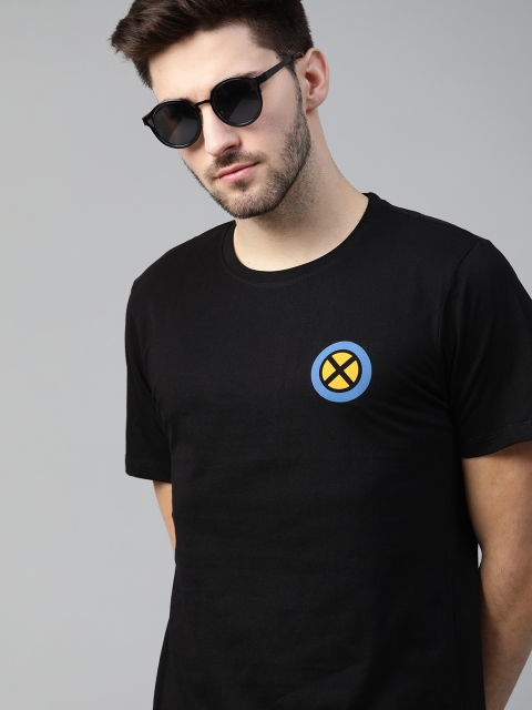 

Kook N Keech Marvel Men Black & Yellow Pure Cotton Printed T-shirt