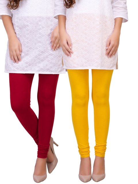 

Rajnandini Pack of 2 Churidar Leggings, Maroon