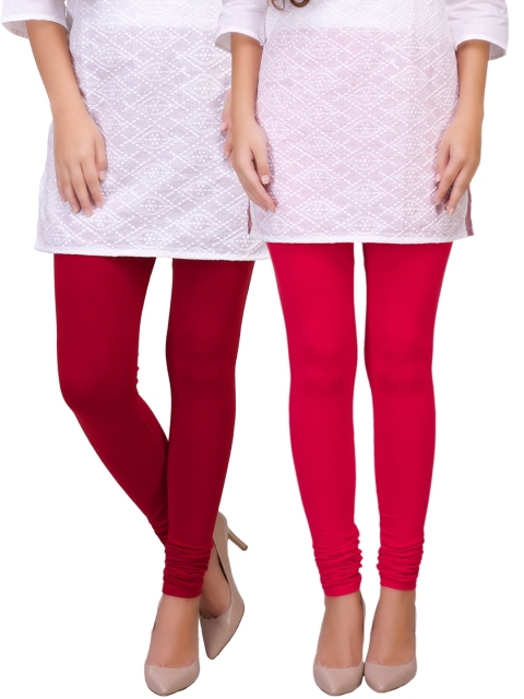 

Rajnandini Pack of 2 Churidar Leggings, Maroon