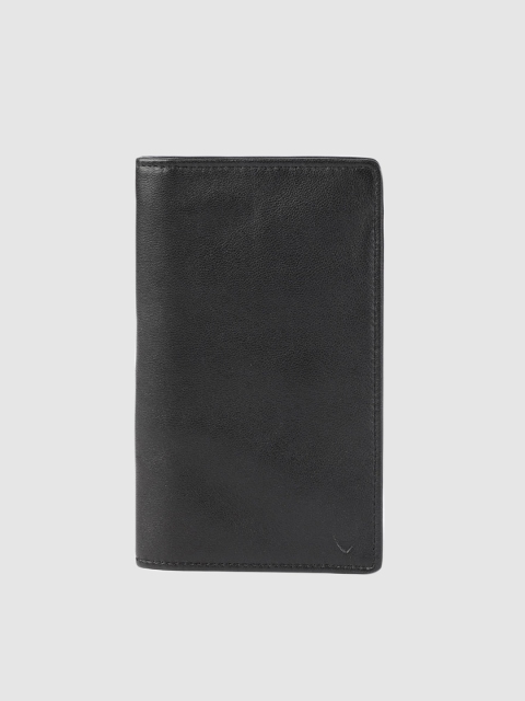 

Hidesign Men Black Solid Passport Holder