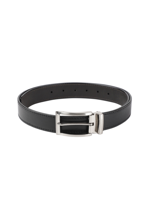 

Hidesign Men Black Solid Leather Belt