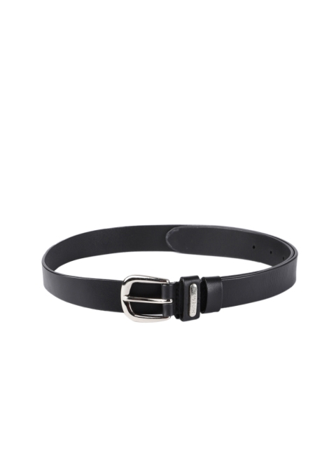 

Hidesign Men Black Solid Leather Belt