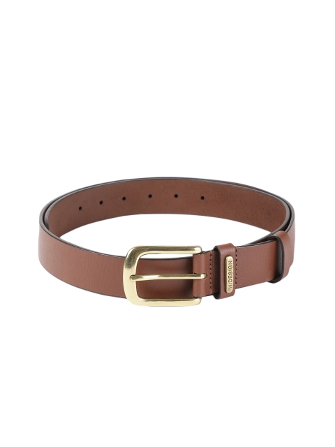 Hidesign Men Tan Brown Solid Leather Belt