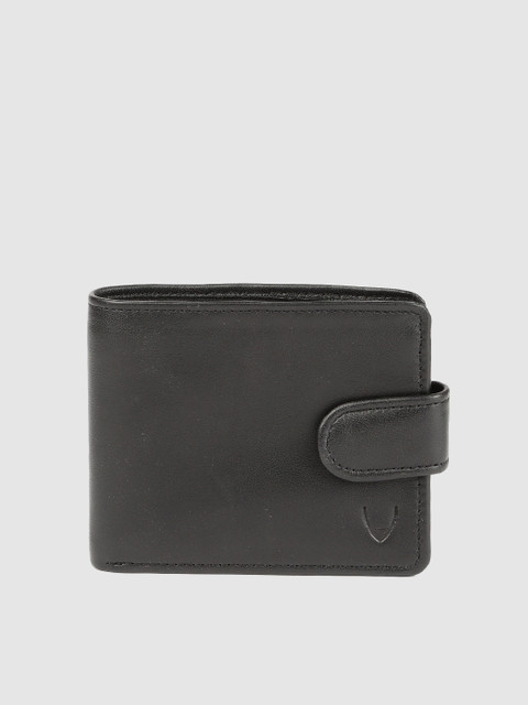

Hidesign Men Black Solid Leather Two Fold Wallet
