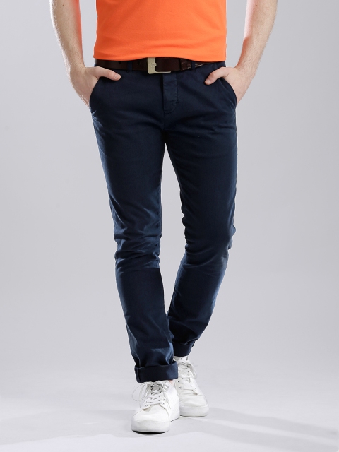 

Calvin Klein Jeans Navy Casual Trousers, Navy blue