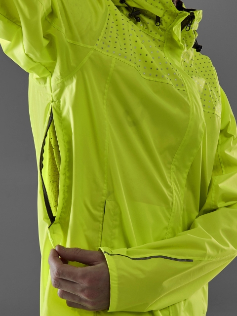 

Btwin By Decathlon Men Fluorescent Green Solid Water Resistant 100 Cycling Sporty Jacket