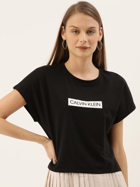 

Calvin Klein Jeans Women Black Printed Round Neck T-shirt