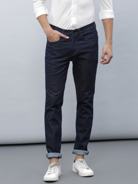 

ETHER Navy Skinny Fit Stretchable Jeans, Navy blue