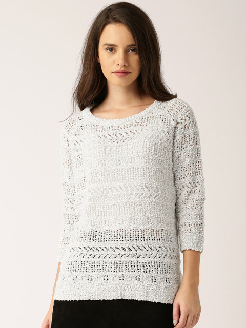 

DressBerry Grey Open-Knit Sweater