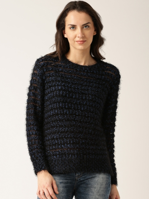 

DressBerry Navy & Black Sweater, Navy blue