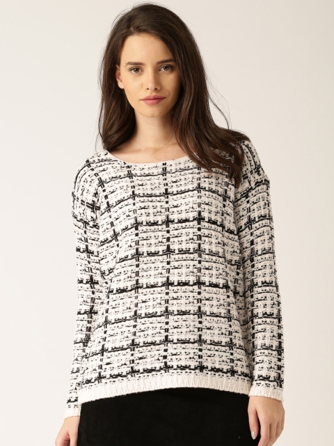 

DressBerry Pink & Black Patterned Sweater