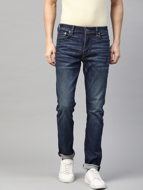 

AMERICAN EAGLE OUTFITTERS Men Navy Blue Slim Fit Mid-Rise Clean Look Stretchable Jeans