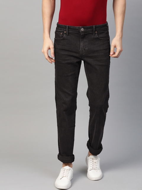 

AMERICAN EAGLE OUTFITTERS Men Black Slim Fit Mid-Rise Clean Look Stretchable Jeans