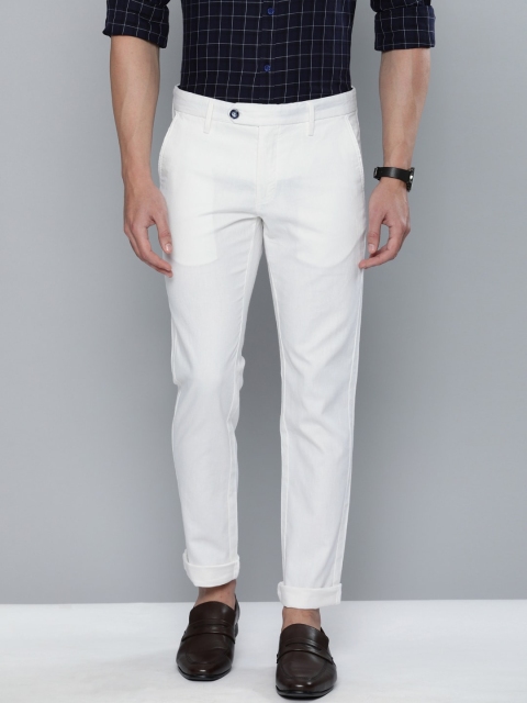 

Indian Terrain Men White Brooklyn Fit Solid Regular Trousers