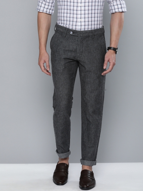 

Indian Terrain Men Charcoal Grey Brooklyn Fit Solid Regular Trousers