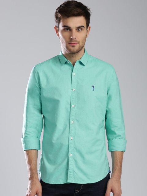 

Bossini Sea Green Contemporary Fit Casual Shirt