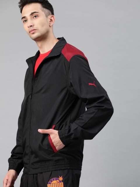 

Puma Men Black Solid Woven Sporty Jacket
