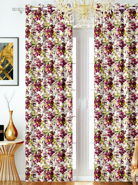 

SHIVANAA HOMES Multicoloured Single Curtain Curtain, Multi