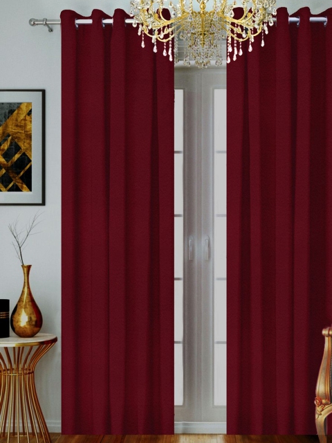 

SHIVANAA HOMES Maroon Single Curtain Curtain