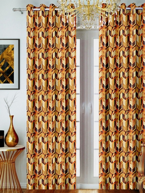 

SHIVANAA HOMES Brown Single Curtain Curtain