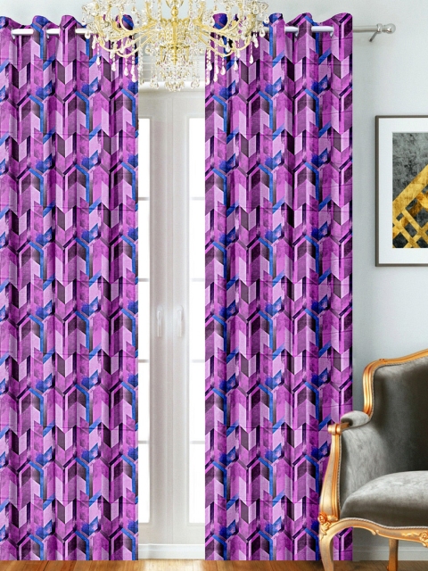 

SHIVANAA HOMES Purple & Blue Printed Curtain