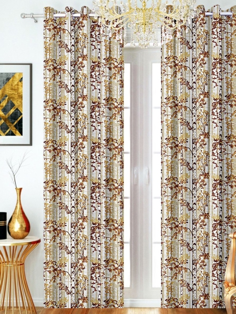 

SHIVANAA HOMES Brown Single Curtain Curtain