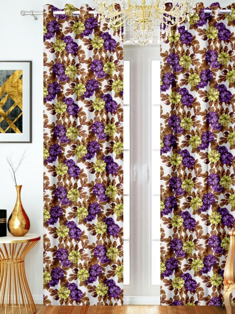 

SHIVANAA HOMES Purple Single Curtain Curtain