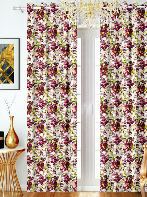 

SHIVANAA HOMES Multicoloured Single Curtain Curtain, Multi