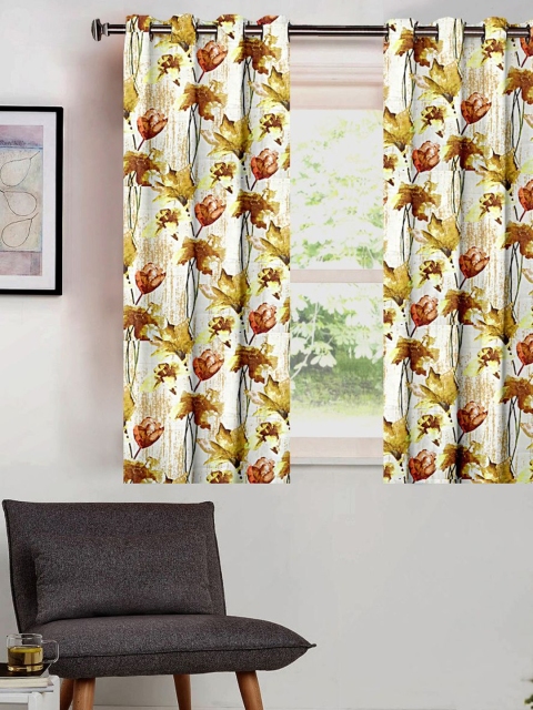 

SHIVANAA HOMES Off-White Single Curtain Curtain