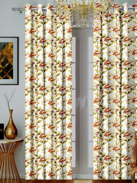 

SHIVANAA HOMES White Printed Single Curtain