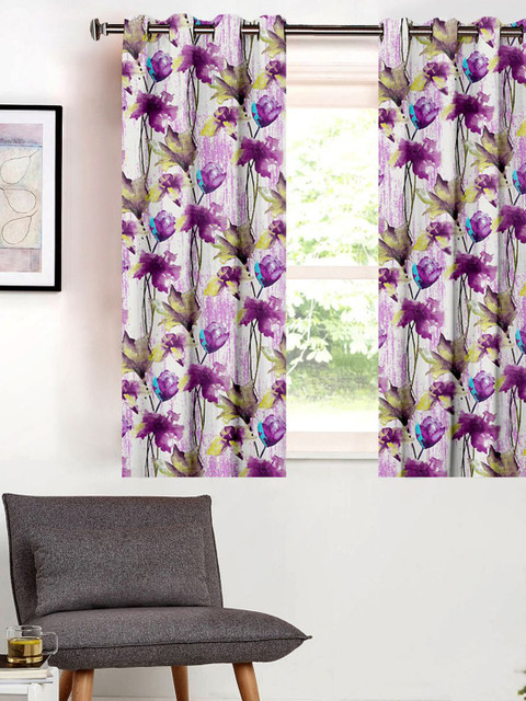 

SHIVANAA HOMES Multicoloured Single Curtain, Multi