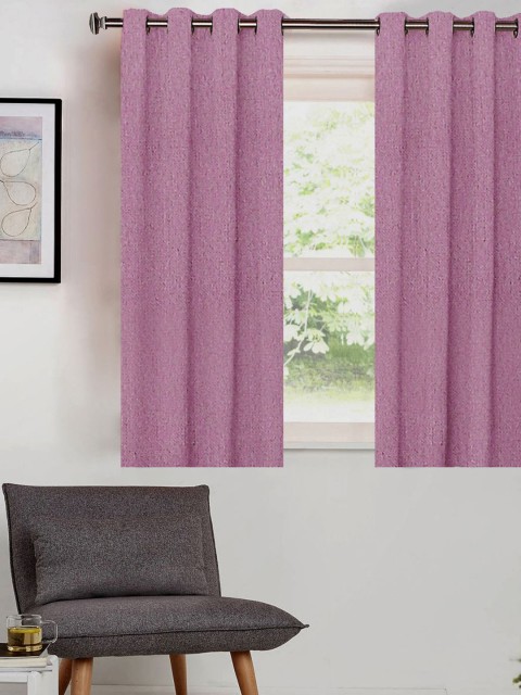 

SHIVANAA HOMES Purple Single Black Out Curtain