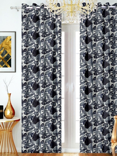 

SHIVANAA HOMES Black Single Curtain