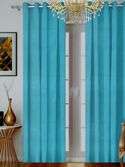 

SHIVANAA HOMES Blue Single Curtain