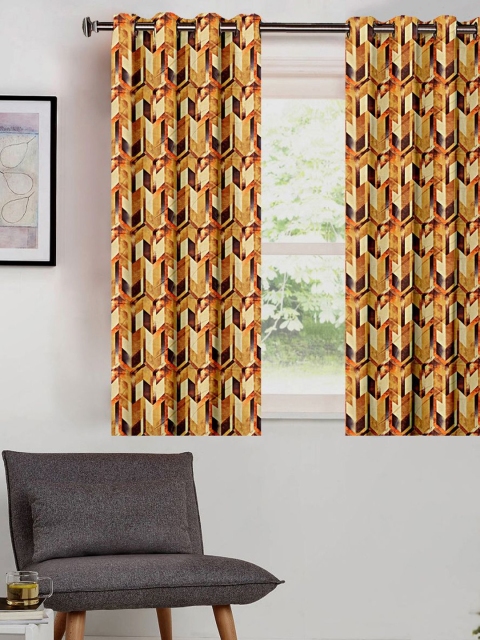 

SHIVANAA HOMES Brown Single Curtain Curtain