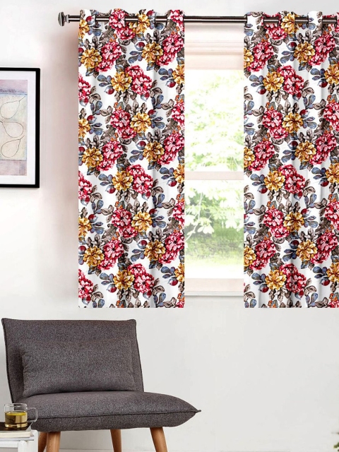 

SHIVANAA HOMES White & Grey Printed Window Curtain