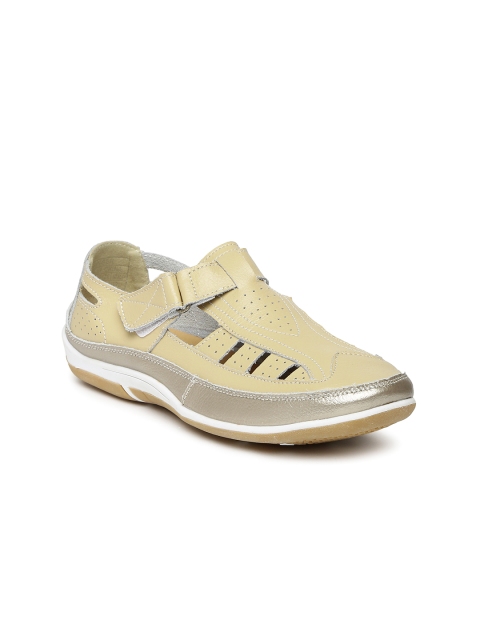 

Ginger by Lifestyle Women Beige Leather Casual Shoes