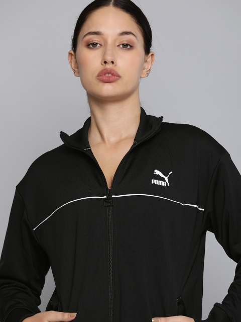 

Puma Women Black Solid Classics Poly Track Jacket