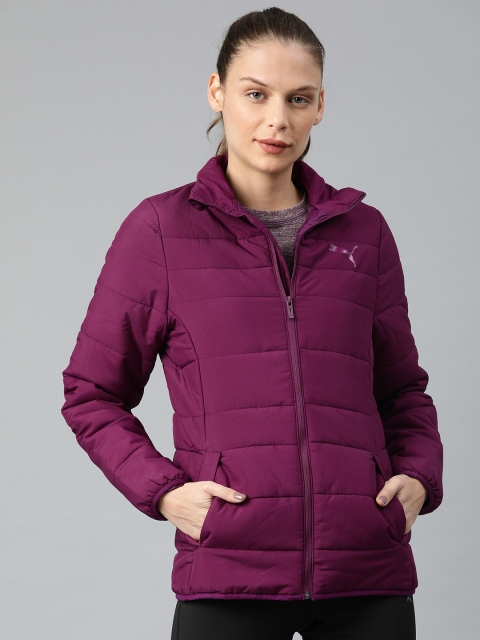 

Puma Women Purple Solid ESSENTIALS Padded Jacket