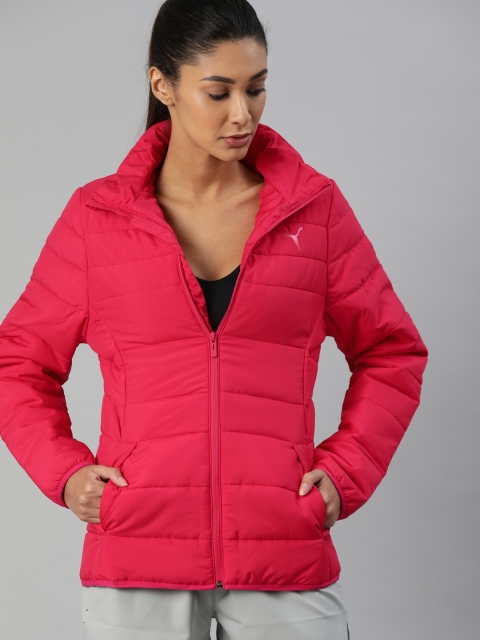 

Puma Women Fuchsia Solid Essentials Padded Jacket
