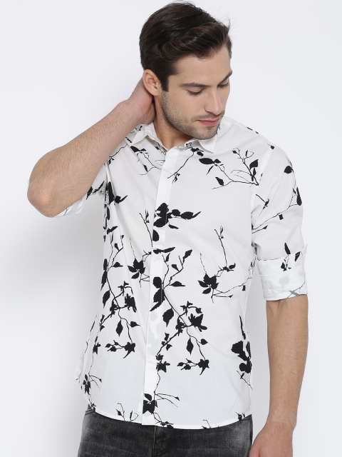 

United Colors of Benetton White Printed Casual Shirt
