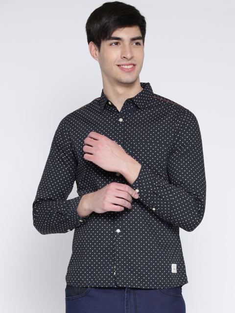 

United Colors of Benetton Navy Printed Casual Shirt, Navy blue
