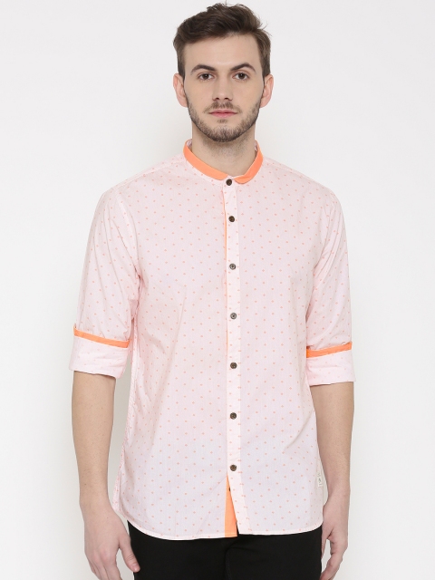 

United Colors of Benetton Peach-Coloured Printed Casual Shirt