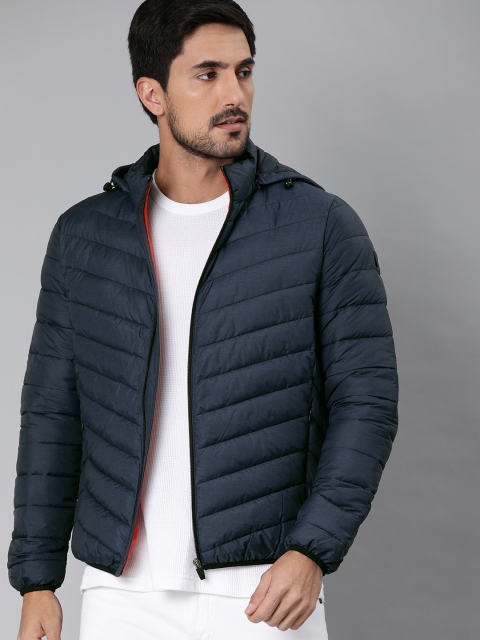 

U.S. Polo Assn. Denim Co. Men Navy Blue Solid Puffer Jacket