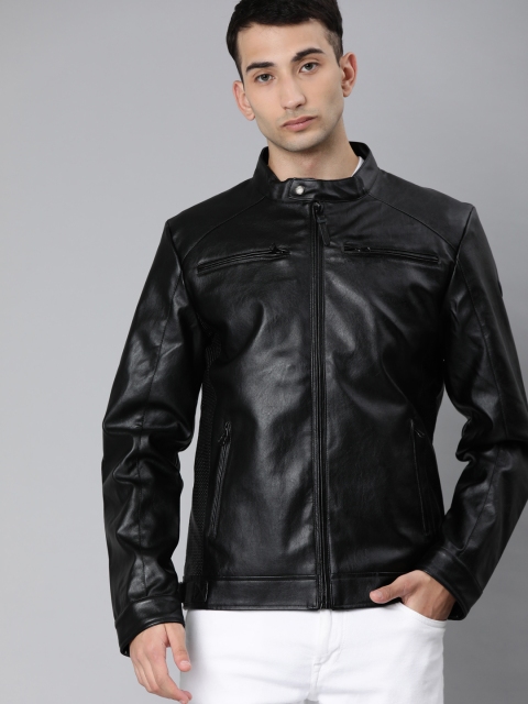 

U.S. Polo Assn. Denim Co. Men Black Solid Biker Jacket